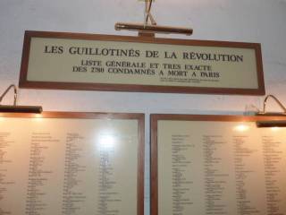 Liste des guillotinés / Names of the guillontined people